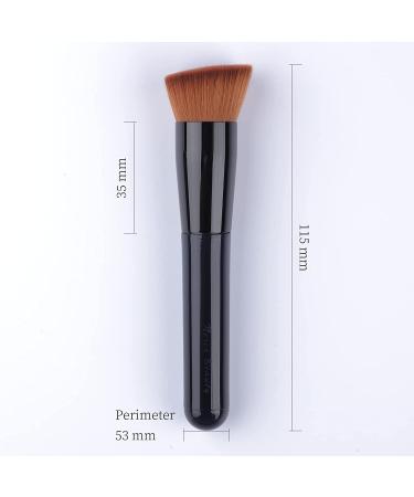 Flat Top Kabuki Foundation Brush for Liquid, Cream, Powder Makeup - Travel Size Blue Face Brush - Buy Online on SooperMarket.com