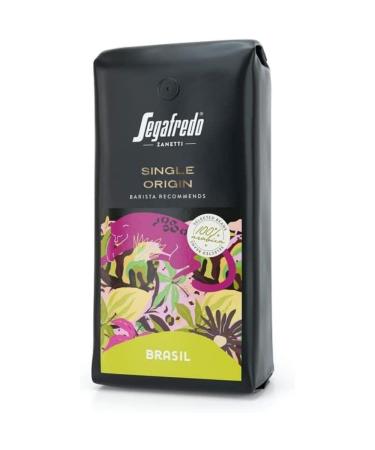 Segafredo Zanetti Whole Bean Single Origin Brazil 100% Arabica - 1 KG Pack - Recommended by the Barista - Selected Roasted Coffee Beans Nuances of Dried Fruits Nuts and Chocolate Brazil