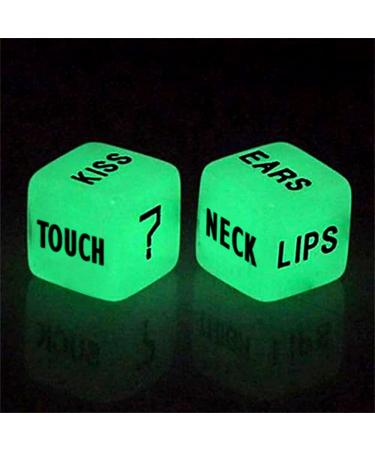 Glow in The Dark Love Dice- for Couple, Anniversary, Valentines Day, Gift for Him,Her,Husband,Wife Glow in the Dark Dice