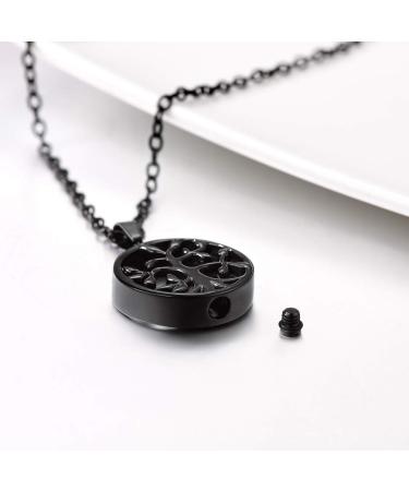 Prosteel Personalized Urn Necklace - Custom Cross Maria & Life Tree Pendant with Stainless Steel & 18K Gold Options | Memorial Ash Jewelry - Buy Online on SooperMarket.com