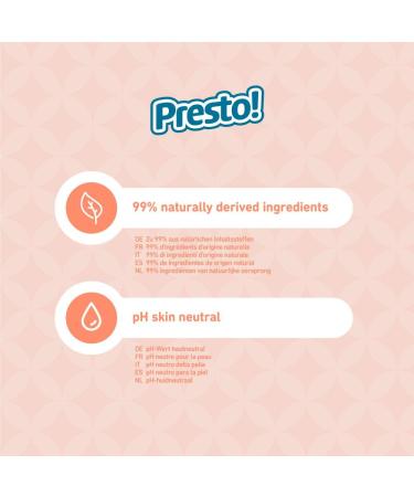 Amazon Brand Presto! Wet Wipes - Gentle Flushable Unscented 240 Count (6 Packs of 40) | International Shipping Available - Buy Online on SooperMarket.com