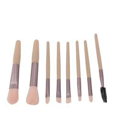 Zetiling Soft Bristles Ergonomic Handle Portable Cosmetic Brushes with 8pcs for Loose Powder Concealer Eyeshadow Ideal Mom Wife Friends