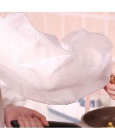 10pcs Disposable Arm Sleeves Covers Elastic End Wrist Clear Waterproof Protective Oversleeves for Protection Painting Cleaning - Buy Online on SooperMarket.com