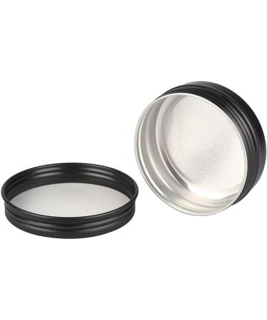 Zeoabsy 10-Pack 60ml Matt Black Aluminum Jars with Screw Lids | Ideal for Cosmetics Candles Ointments & More | Includes 5 Spatulas & Labels - Buy Online on SooperMarket.com