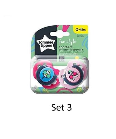 Tommee Tippee Orthodontic Pacifiers 0-6 Months - Assorted Designs Pack of 2 | International Shipping Available - Buy Online on SooperMarket.com