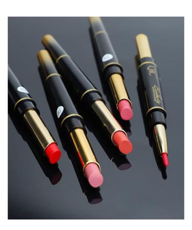 Petansy 5Pcs Double Head Matte Lipstick Set - Long Lasting & Waterproof Lip Liner and Lipstick Duo - Buy Online on SooperMarket.com