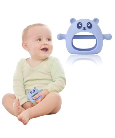 Youding bite ring -calming pacifier - silicone bear soothe babies wound gums - toddlers rattling bite ring cheetops for toddlers never lets flexible pacifiers fall