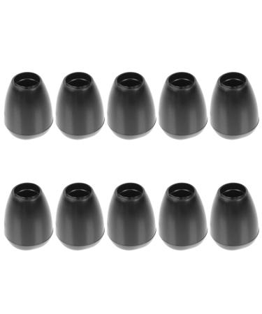 Cabilock Accessories 10 Pairs Replacement Ear Tips Universal Silicone Ear Tips Soft- Sealing Spare Parts Black Silicone Ear Tips