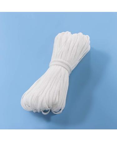 Generic 1/4 Inch White Elastic Bands - 50 Yards | Soft Ear Elastic Rope for Sewing & Crafting - Buy Online on SooperMarket.com