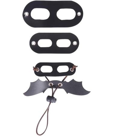Adjustable Lizard Traction Rope & Leather Wings Leash - 3 Piece Pet Climbing Belt - Cool Black Training Accessory - Buy Online on SooperMarket.com