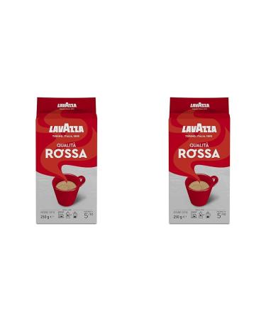 Lavazza Ground Coffee - Qualit Rossa - Pack of 2 (1 x 250 g) Qualit Rossa 250 g (Pack of 2)