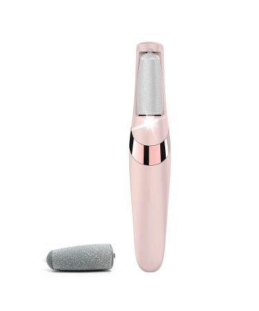 Electric Foot File Electric Foot Callus Remover USB Rechargeable Waterproof Hard Skin Remover Foot with 2 Rollers 2 Speed LED Light Professional Pedicure Tool for feet Cracked Heels Pink