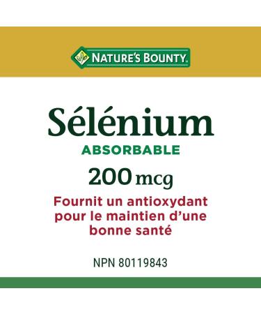 Nature's Bounty Selenium 200mcg Pills Supplement An Antioxidant for the Maintenance of Good Health Multi-colored 100 Softgels - Buy Online on SooperMarket.com