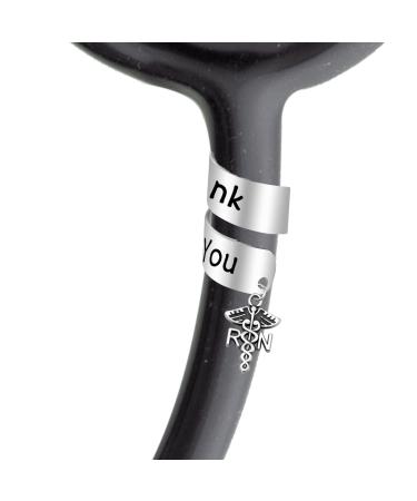 POTIY Registered Nurse Stethoscope Id Tag RN Gift Medical Stethoscope Charm Medical Nurse RN Charm