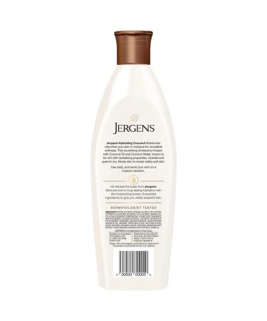 Jergens Hydrating Coconut Body Moisturizer 8 oz - Dermatologist Tested, Infused with Coconut Oil and Water for Long-Lasting Moisture - Buy Online on SooperMarket.com