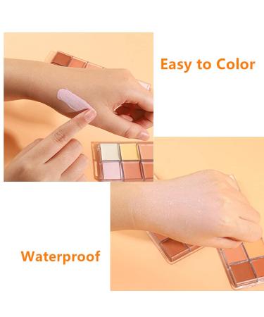 VERONNI 12 Color Cream Concealer Palette for Face Contouring and Full Coverage - Professional Makeup Essential - Buy Online on SooperMarket.com