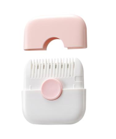 Split Ends Hair Trimmer for Women 2 in 1 Mini Portable Cute Hair Brush Detachable Dustproof Knob Adjustable Stainless Steel Slicer Hair Clipper Type 1