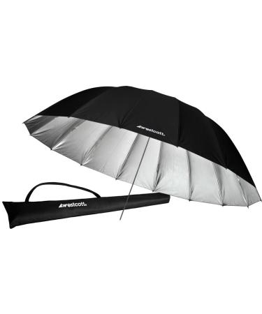 Westcott 4633 7-Feet Silver with Black Cover Parabolic Umbrella