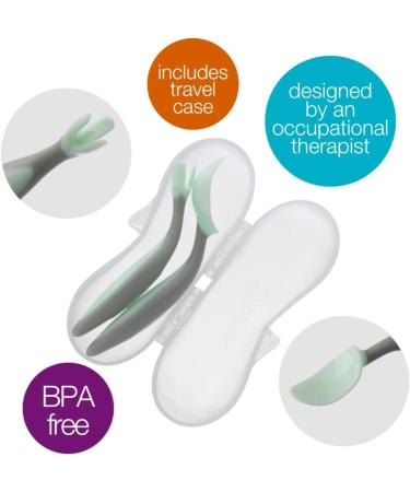 Uniquely Designed Toddler Cutlery Set in Pistachio - Fork and Spoon Combo - Buy Online on SooperMarket.com