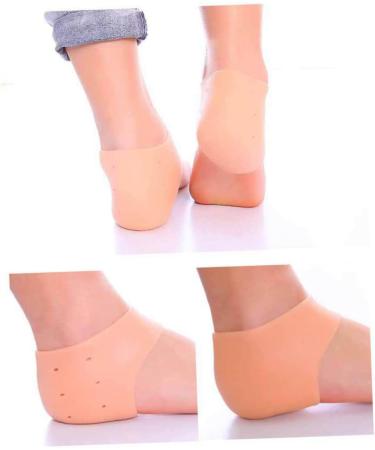 FOMIYES 10 Pairs Silicone Foot Heel Socks Cushion Sleeves Protective Sleeve Silicone Heel Grips Walking Accessories Reusable Moisturizing Feet Moisturizing Socks Foot Spa Socks Boots Crack - Buy Online on SooperMarket.com