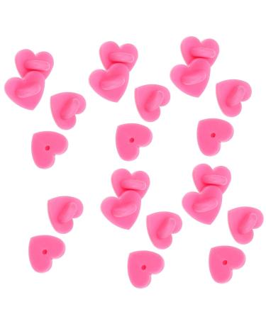 EXCEART 100pcs Rubber Pin Backs Love Heart Butterfly Clutch Backings Pin Keepers Cap Replacement for Badges Lapel Pin DIY Accessory