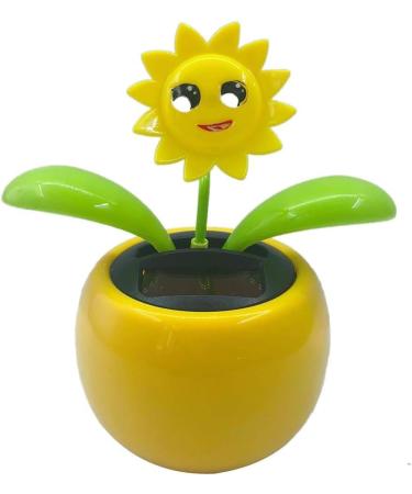 Solar Powered Flip Flap Dancing Flower Toy for Car Dashboard Decor Automatic Dancing Flower Toy Kid's Gift - Sunflower 10.5x6.5x11.3cm Car Ornaments Solar Powered Car Toy Office Desk Decoration - Buy Online on SooperMarket.com