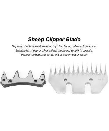 High-Strength Stainless Steel Shear Knife for Sheep & Goats | 9 Tooth Straight Blade & Swivel Replacement - Buy Online on SooperMarket.com