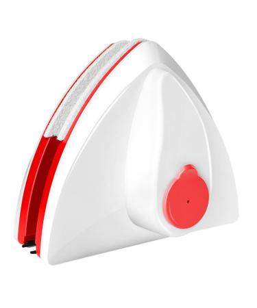 Magnetic Glass Window Cleaning Tool Water Discharge Double-Layer Wiper Household Special Window Cleaner for Home C Easy Install Easy to Use White&red