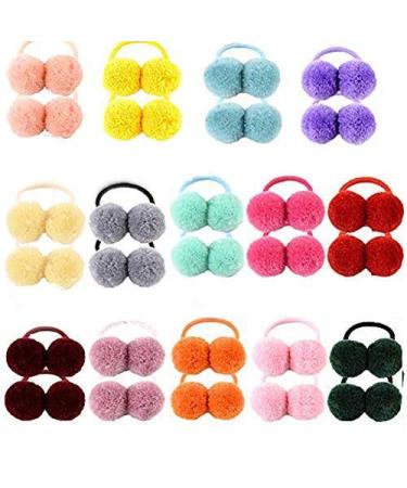 28pcs Baby Girls Hair Ties Elastic Headband Soft Rubber Hair Band Colorful Ponytail Holder for Toddlers Children