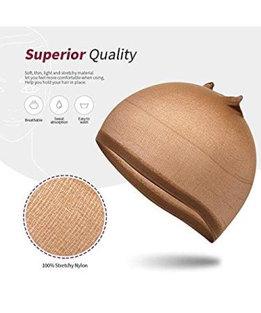 Teenitor 20 Pack Brown Nylon Wig Caps for Men and Women - Skin Tone Stocking Cap for Wig Application - Buy Online on SooperMarket.com