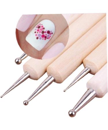 PiniceCore 5pcs 2 Way Wooden Dotting Pen Set - Marbleizing & Nail Art Tools Kit for Perfect Designs | International Shipping Available - Buy Online on SooperMarket.com