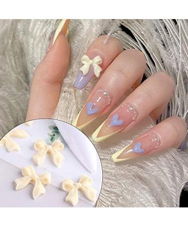 100PCS Colorful 3D Bow Nail Art Decorations - Nail Charms for Acrylic Resin Design - Buy Online on SooperMarket.com