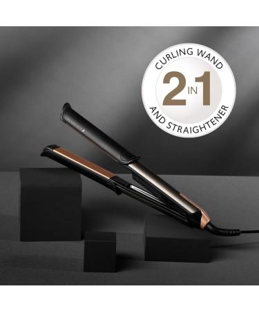 Remington One Smooth Iron & Curling Iron - 2-in-1 Multi-Styler S6077 for Smooth & Curly Hair Adjustable Heat 150-230 C Digital Display - Buy Online on SooperMarket.com