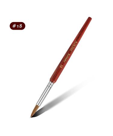 Aokitec Sable Kolinsky Nail Brush #18 - Professional Acrylic Brush for Nail Art & Manicure Tools - Buy Online on SooperMarket.com