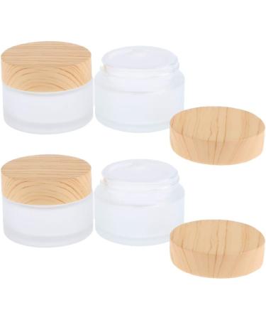 B Blesiya 4 Pieces 50g Empty Glass Cream Jars - Ointment & Cosmetic Containers with Screw Lid for International Shipping - Buy Online on SooperMarket.com