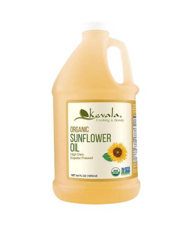 Kevala High Oleic Organic Sunflower Oil, 1/2 Gallon