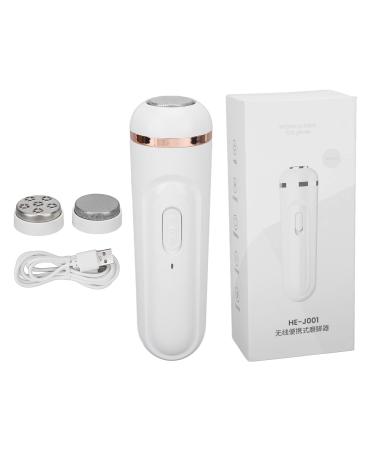 Professional Pedicure Tools Kit USB Rechargeable 2 Speed Silent Portable Foot Grinder for Dead Skin Cracked Heel Electric Feet Callus Remover Portable Electronic Foot File Pedicure Tools (White)