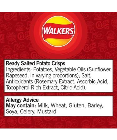 Walkers Big Bag READY SALTED Crisps Snacks 6 x 150g Bags - Buy Online on SooperMarket.com