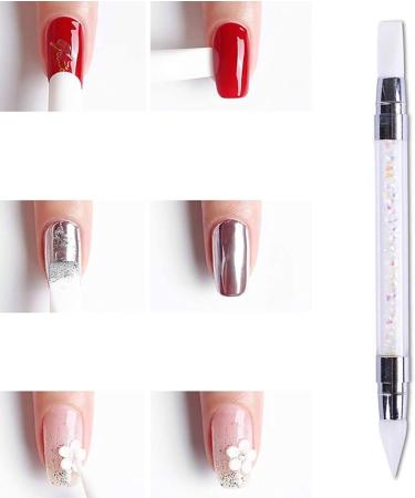 Nail Art Sculpture Pens Silicone Dual Head Manicure Carving Pen Rhinestone Beads Picker Tool Beauty Tools - Buy Online on SooperMarket.com