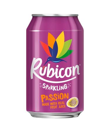 Rubicon Sparkling Passion Fizzy Drink 330ml Passion_Fruit Passion 330 ml (Pack of 1)