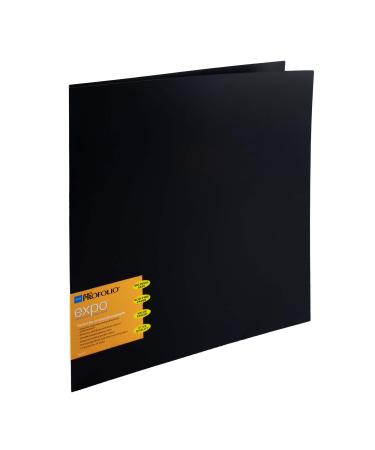 Itoya ProFolio Expo 14x17 Black Art Portfolio Binder with Plastic Sleeves and 24 Pages - Portfolio Folder for Artwork with Clear Sheet Protectors - Presentation Book for Art Display and Storage