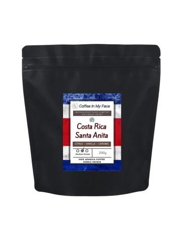 Coffee In My Face - Costa Rica Santa Anita | Freshly Roasted Whole Coffee Beans To Grind At Home | Medium Roast | Single Origin | 100% Arabica Coffee - 200g RFA Certified