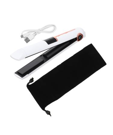 Curling Iron Hair Shaping Tool Curling Wand for Hair Styling Hair Straightener Curler Wireless Curler Wireless Hair Curler Portable Curling Wand Girl Hair Straightener 21X4X3.5CM White