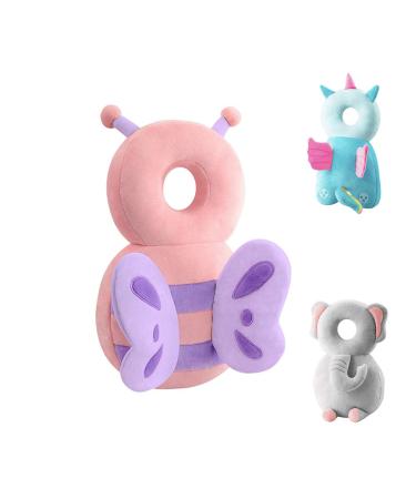 JunNeng Toddler Baby Head Protection Cushion Backpack Wear,Pink Butterfly