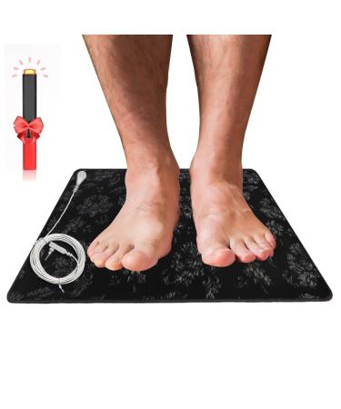 Grounding Mat for Sleeping Grounding Pad Upgraded Material and Pattern for Health Improvement Pain Stress Inflammation Relief Grounding Mat for Foot Bed (15.7" 23.6" Pen)