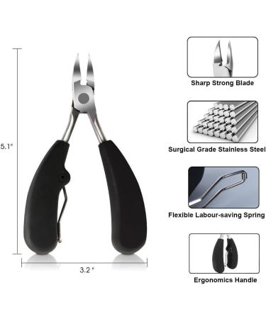 INSGB Nail Clippers Set for Thick or Ingrown Toenails - Baby Nail Cutter with Toenail Lifter & Pedicure Tools - Buy Online on SooperMarket.com
