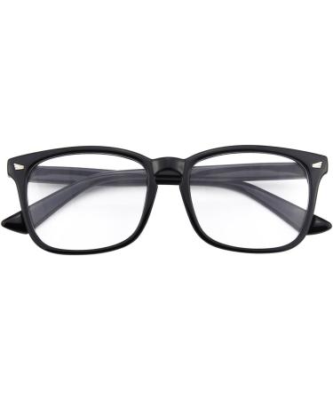 Buy GQUEEN Horn-Rimmed Glasses - UV400 Fake Nerd Glasses for Men & Women | Shiny Black No Prescription Needed - International Shipping - Buy Online on SooperMarket.com