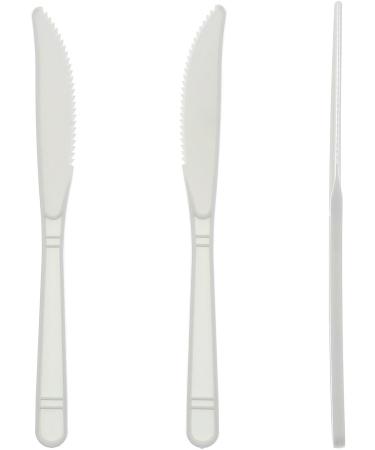 AmerCare Medium-Heavy Weight Unwrapped White Polystyrene Knives Case of 1000 - Buy Online on SooperMarket.com