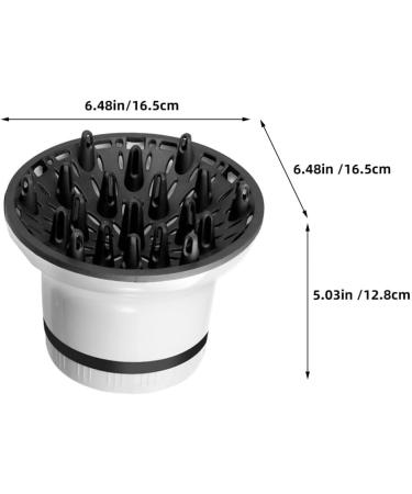Healeved Hair Dryer Diffuser Plastic Flat Hair Blow Narrow Concentrator Replacement Hairdressing Salon Styling Tool Accessories for Home Barbershop White - Buy Online on SooperMarket.com
