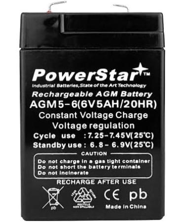 PowerStar 2 6V 4AH Replacement CA640 UPS Battery Compatible with APC RBC1 - International Shipping Available - Buy Online on SooperMarket.com